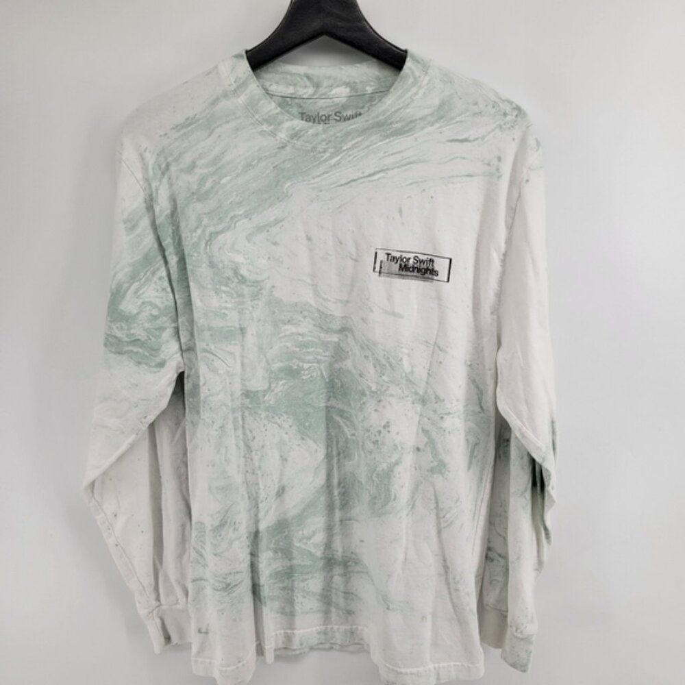 Taylor Swift Mint Marble Long Sleeve Tee Size Small